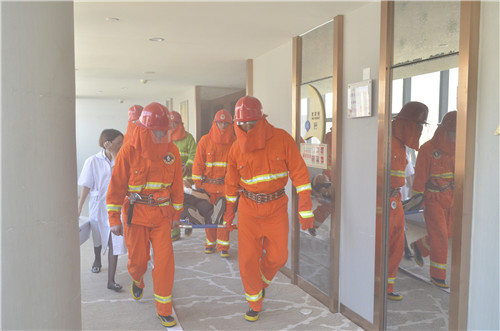 碧桂园十里银滩酒店举办消防演习